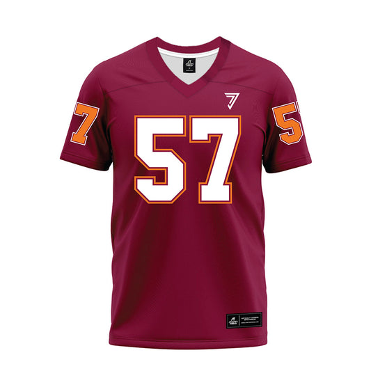 Virginia Tech - NCAA Football : James Jennette - Maroon Premium Football Jersey-0