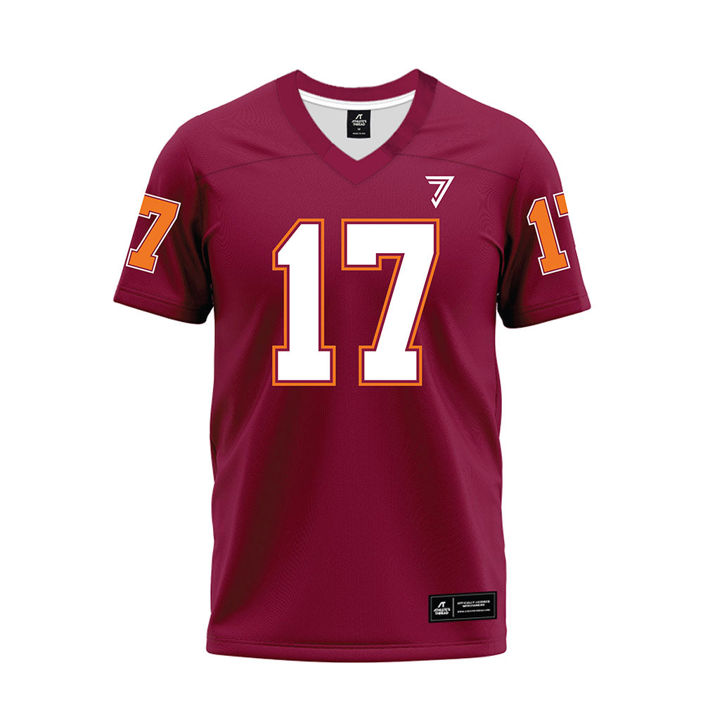 Virginia Tech - NCAA Football : Caleb Brown - Maroon Premium Football Jersey-0