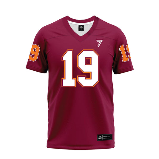 Virginia Tech - NCAA Football : Noah Jenkins - Maroon Premium Football Jersey-0