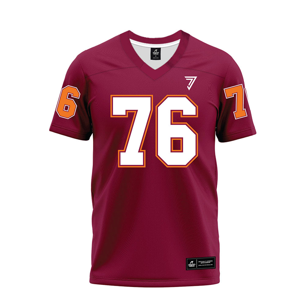 Virginia Tech - NCAA Football : Aidan Lynch - Maroon Premium Football Jersey-0