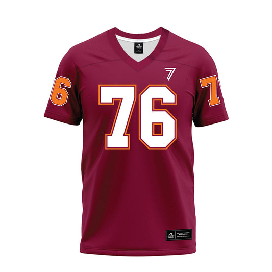 Virginia Tech - NCAA Football : Aidan Lynch - Maroon Premium Football Jersey-0