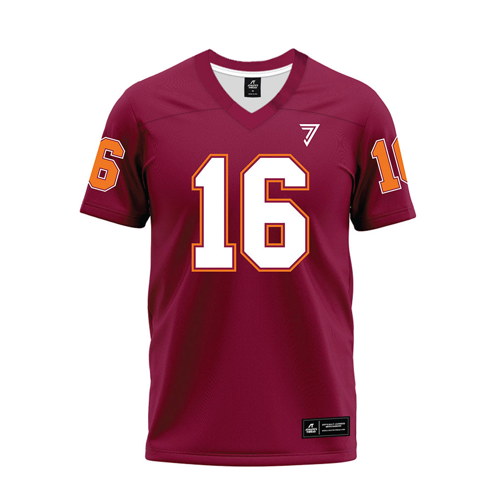 Virginia Tech - NCAA Football : Noah Chambers - Maroon Premium Football Jersey-0