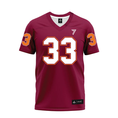 Virginia Tech - NCAA Football : Ben Bell - Maroon Premium Football Jersey-0