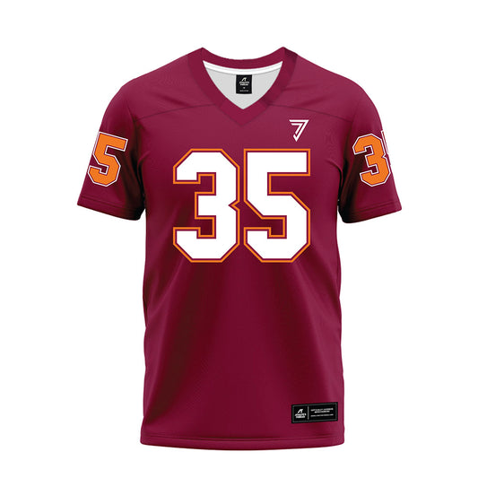 Virginia Tech - NCAA Football : Jordan Crim - Maroon Premium Football Jersey-0
