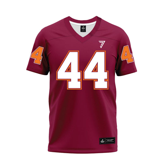 Virginia Tech - NCAA Football : Brett Clatterbaugh - Maroon Premium Football Jersey-0