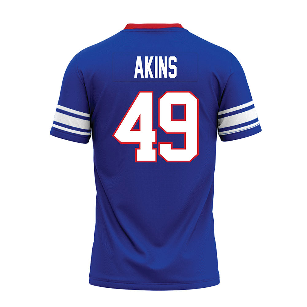 SMU - NCAA Football : nolan Akins - Premium Football Jersey-1