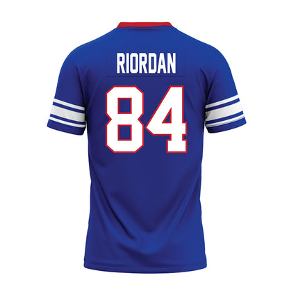SMU - NCAA Football : Tripp Riordan - Premium Football Jersey-1
