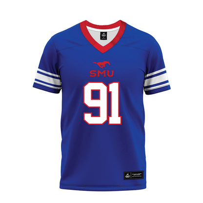 SMU - NCAA Football : Blake Burris - Premium Football Jersey-0