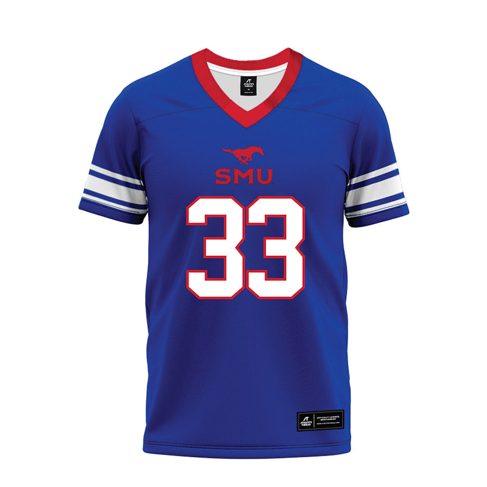 SMU - NCAA Football : Zakye Barker - Premium Football Jersey-0