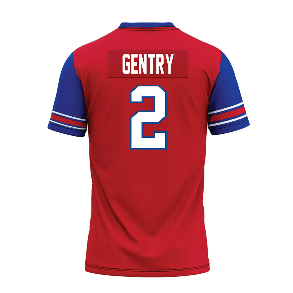 SMU - NCAA Football : Zadian Gentry - Red Premium Football Jersey-1