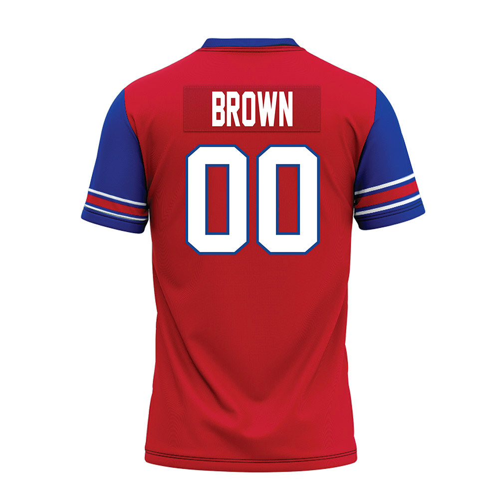 SMU - NCAA Football : Carterrious Brown - Red Premium Football Jersey-1