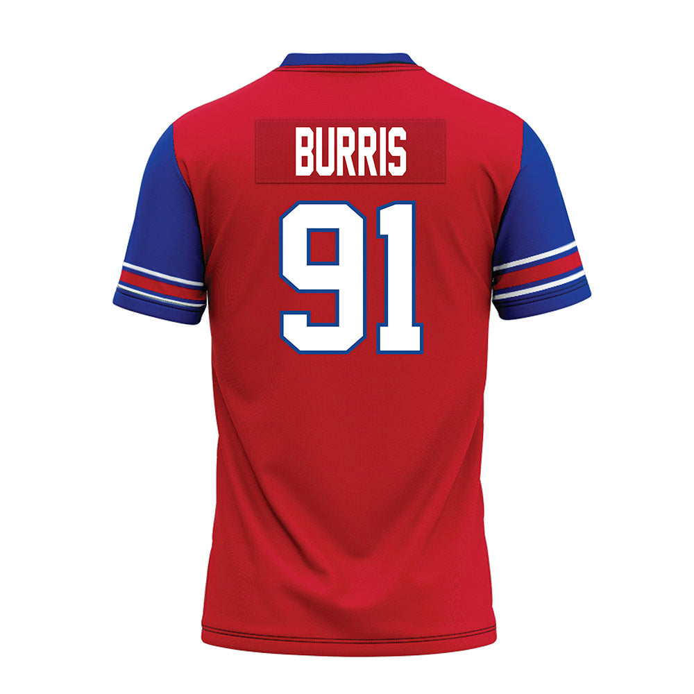SMU - NCAA Football : Blake Burris - Red Premium Football Jersey-1