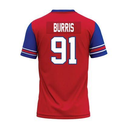 SMU - NCAA Football : Blake Burris - Red Premium Football Jersey-1