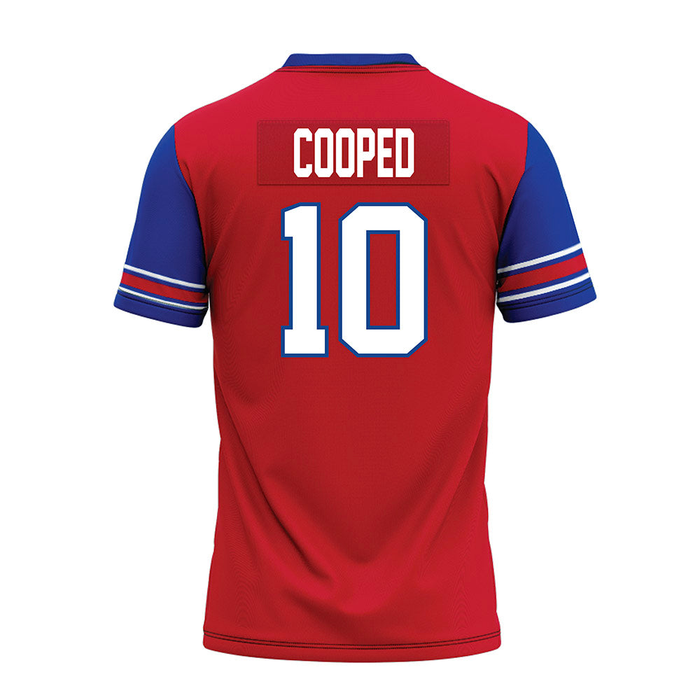 SMU - NCAA Football : Jalen Cooped - Red Premium Football Jersey-1