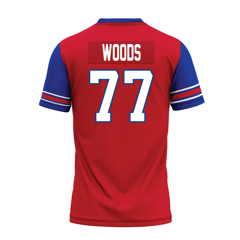 SMU - NCAA Football : Alexzander Woods - Red Premium Football Jersey-1