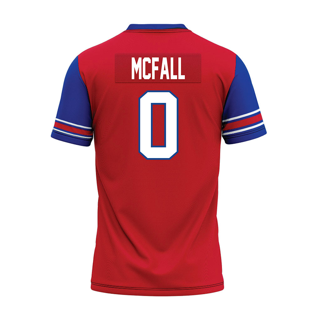 SMU - NCAA Football : Derrick McFall - Red Premium Football Jersey-1