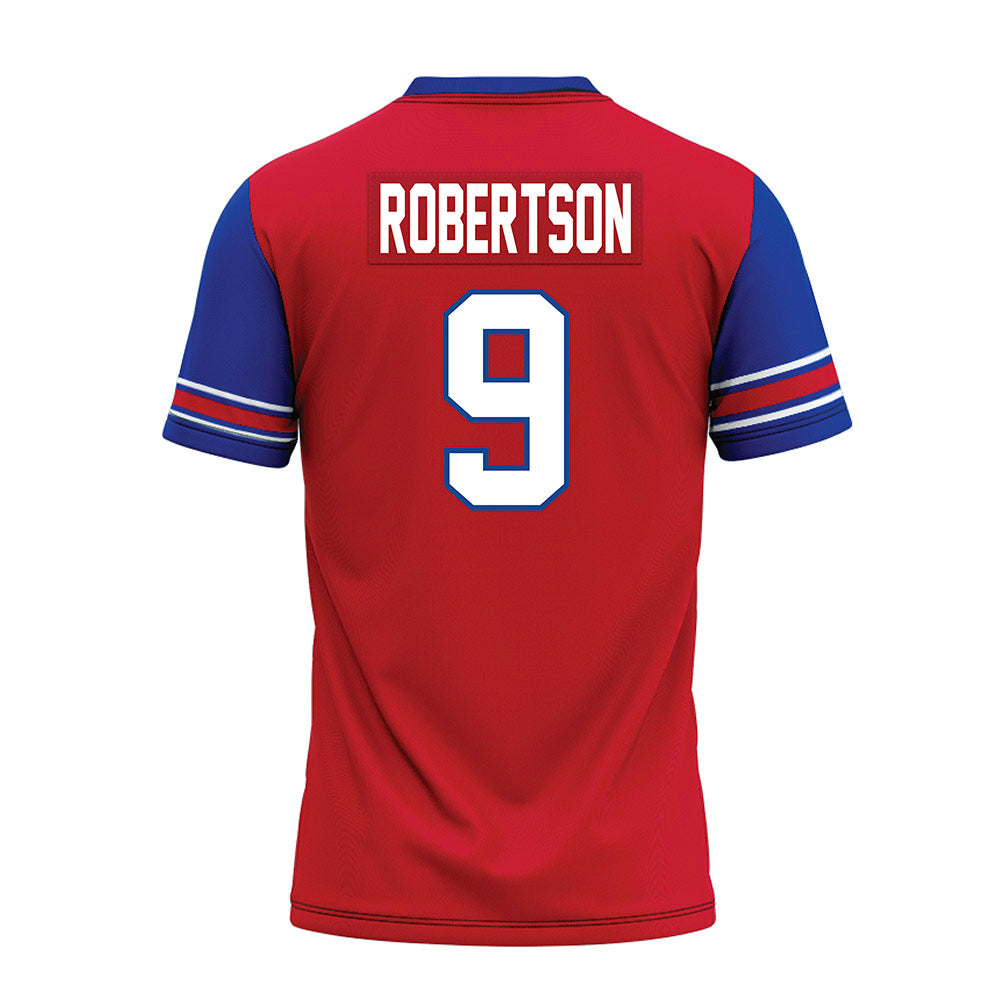 SMU - NCAA Football : Cameron Robertson - Red Premium Football Jersey-1