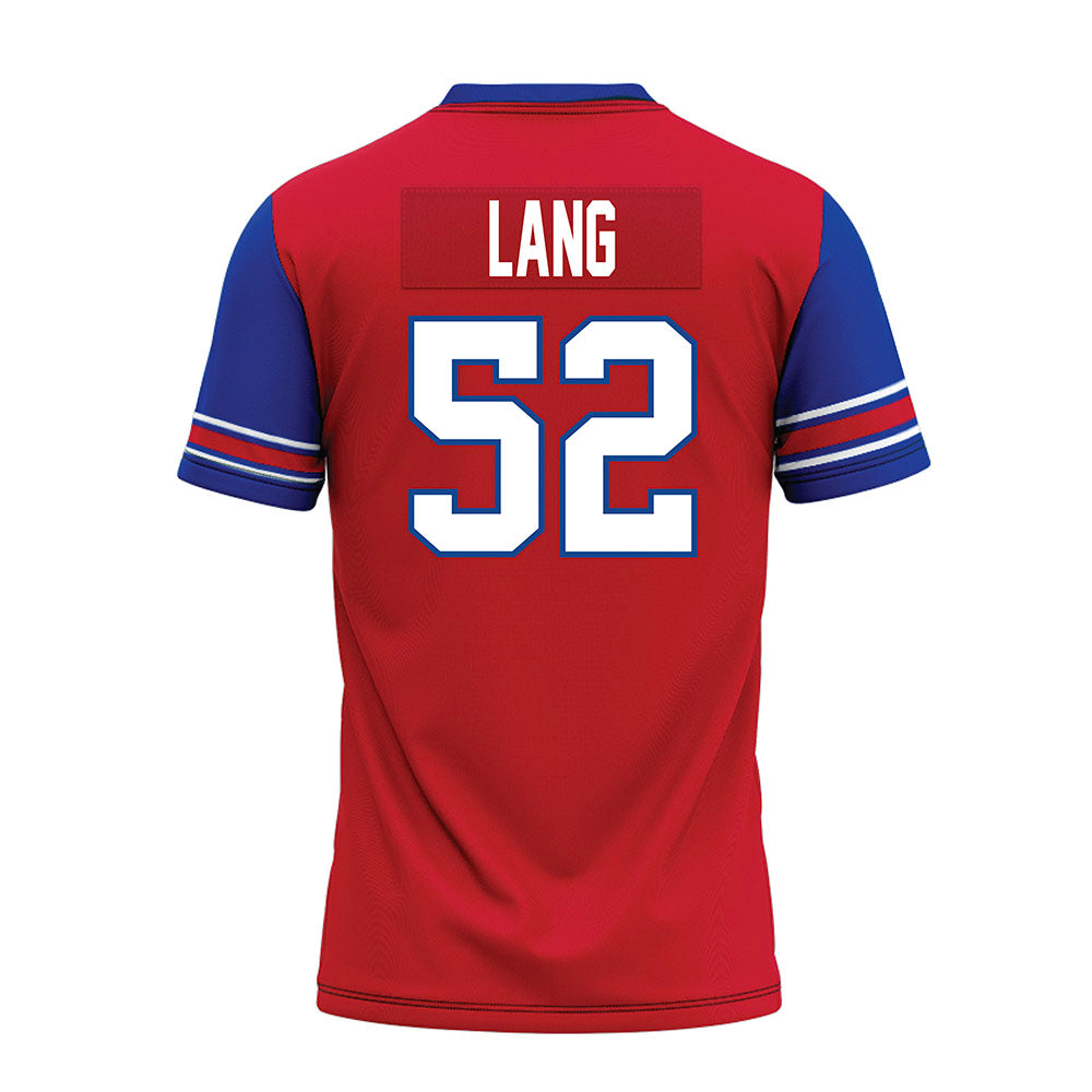 SMU - NCAA Football : Jahkai Lang - Red Premium Football Jersey-1