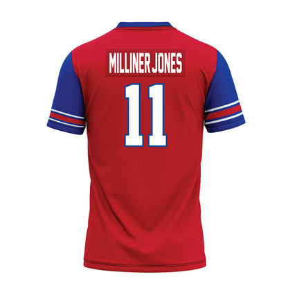 SMU - NCAA Football : Jaden Milliner-Jones - Red Premium Football Jersey-1