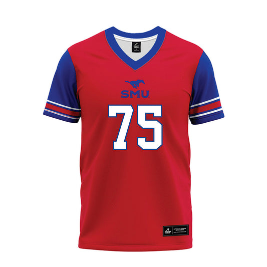 SMU - NCAA Football : Ben Sparks - Red Premium Football Jersey