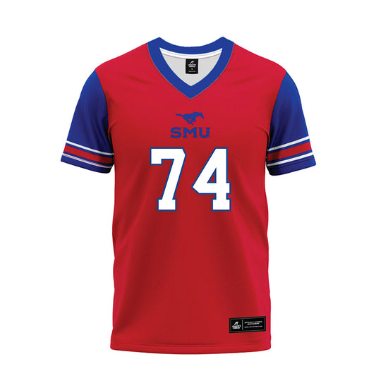 SMU - NCAA Football : Andrew Chamblee - Red Premium Football Jersey-0