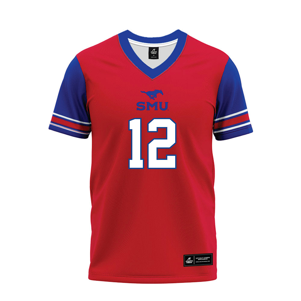 SMU - NCAA Football : Kyron Chambers - Red Premium Football Jersey-0