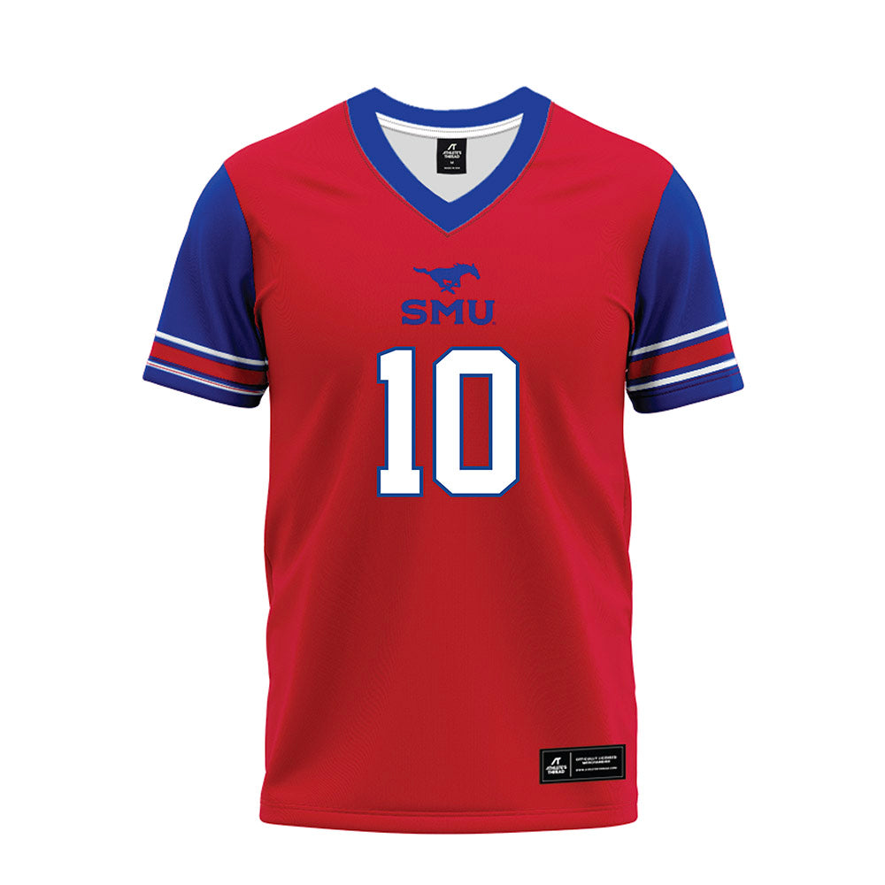 SMU - NCAA Football : Tyren Polley Jr. - Red Premium Football Jersey-0