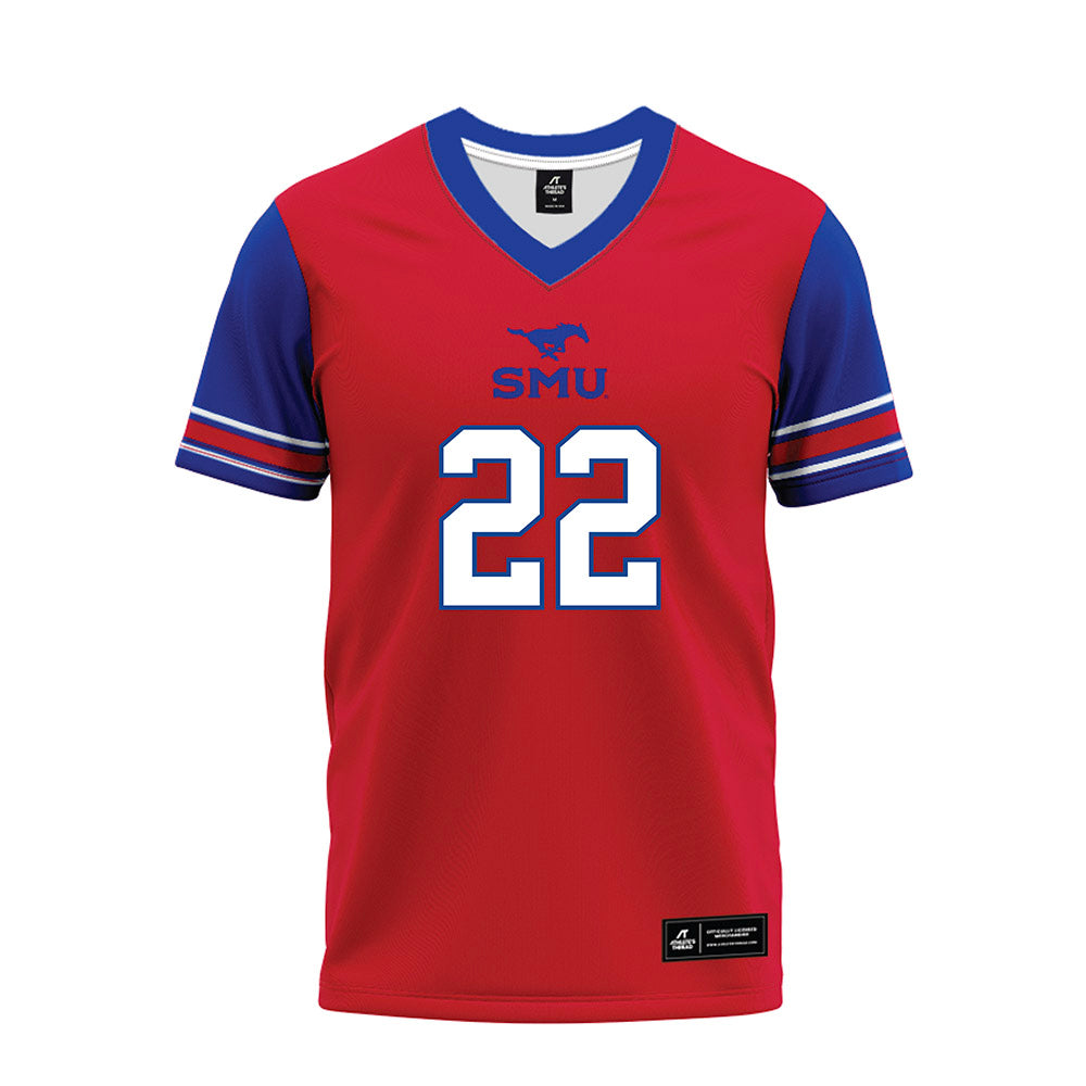 SMU - NCAA Football : Sael Reyes - Red Premium Football Jersey-0