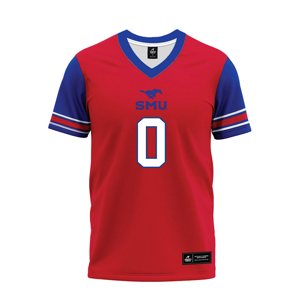 SMU - NCAA Football : Derrick McFall - Red Premium Football Jersey-0
