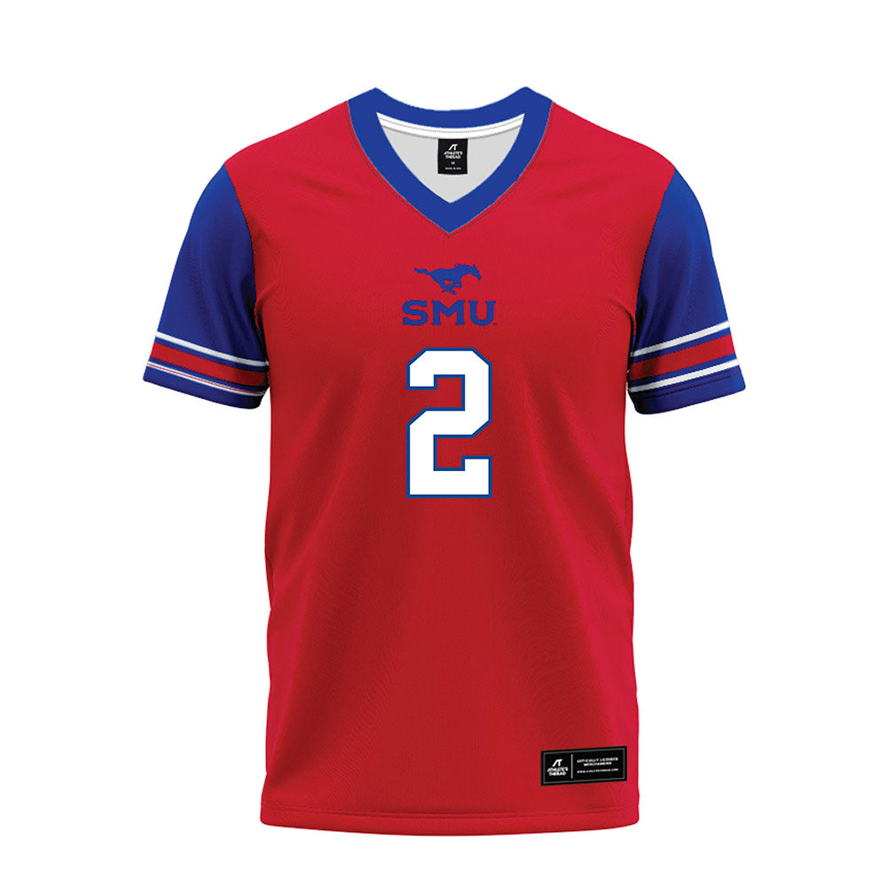 SMU - NCAA Football : Zadian Gentry - Red Premium Football Jersey-0
