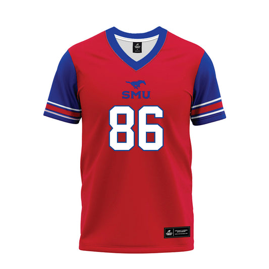 SMU - NCAA Football : Davis Hawkins - Red Premium Football Jersey