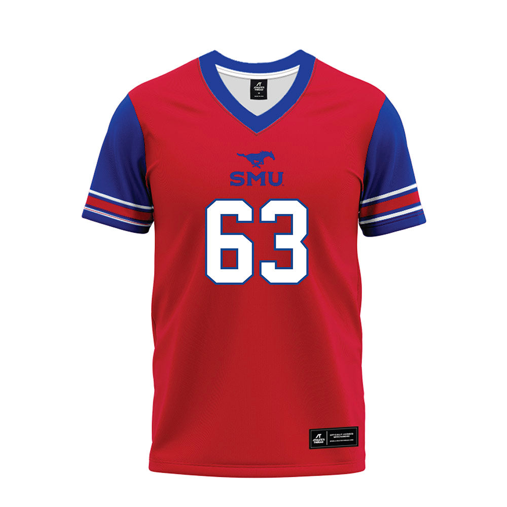 SMU - NCAA Football : Addison Nichols - Red Premium Football Jersey-0