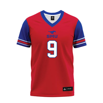 SMU - NCAA Football : Cameron Robertson - Red Premium Football Jersey-0