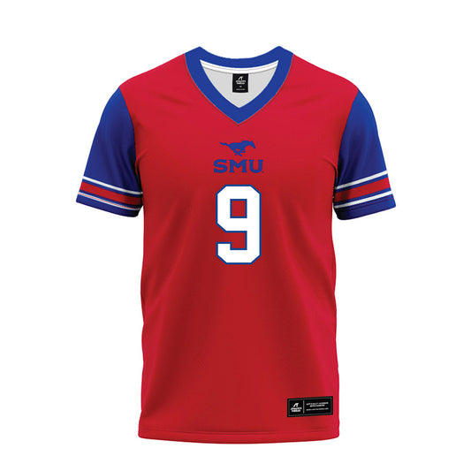 SMU - NCAA Football : Cameron Robertson - Red Premium Football Jersey-0