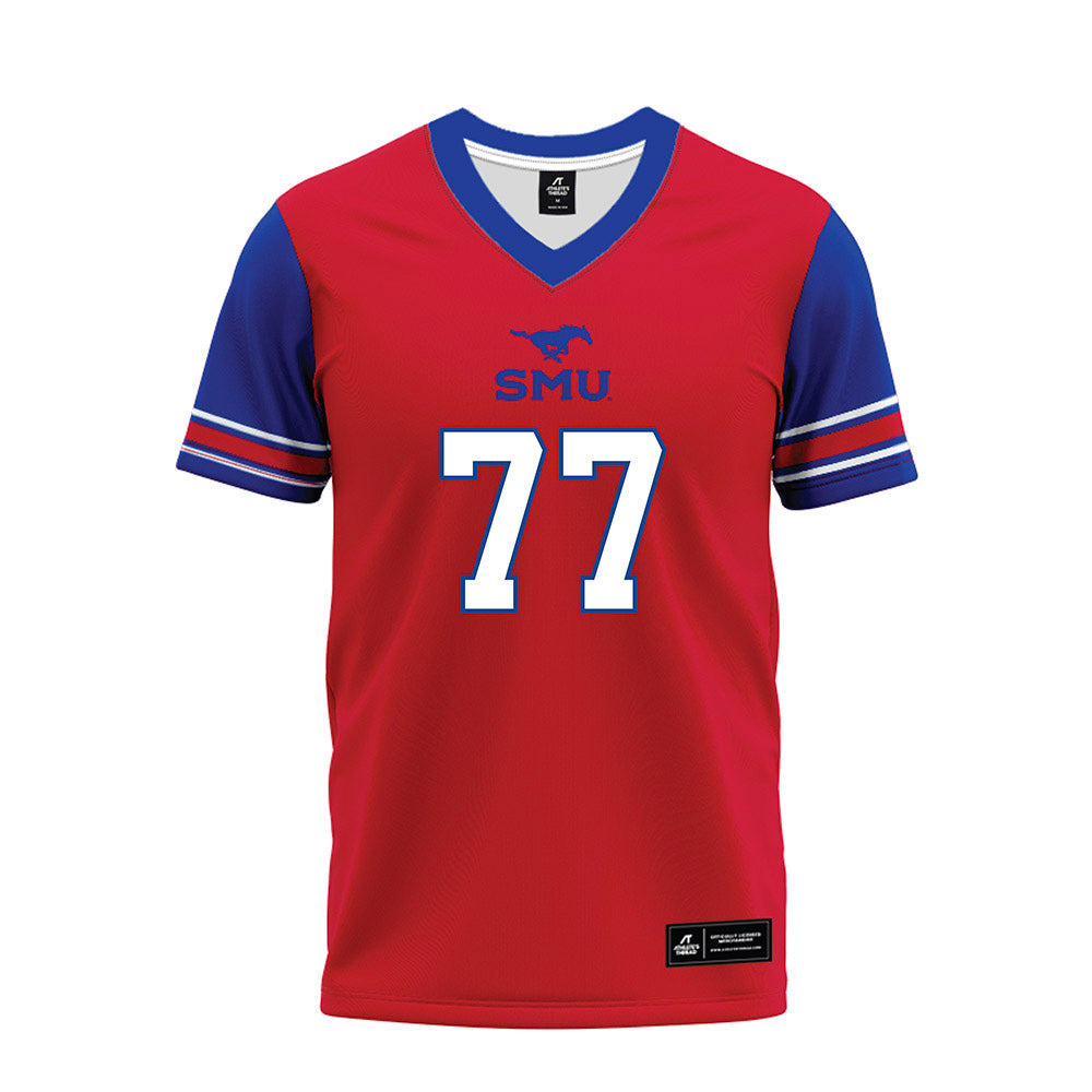SMU - NCAA Football : Alexzander Woods - Red Premium Football Jersey-0