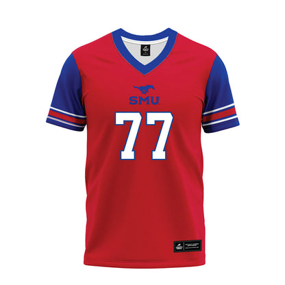 SMU - NCAA Football : Alexzander Woods - Red Premium Football Jersey-0
