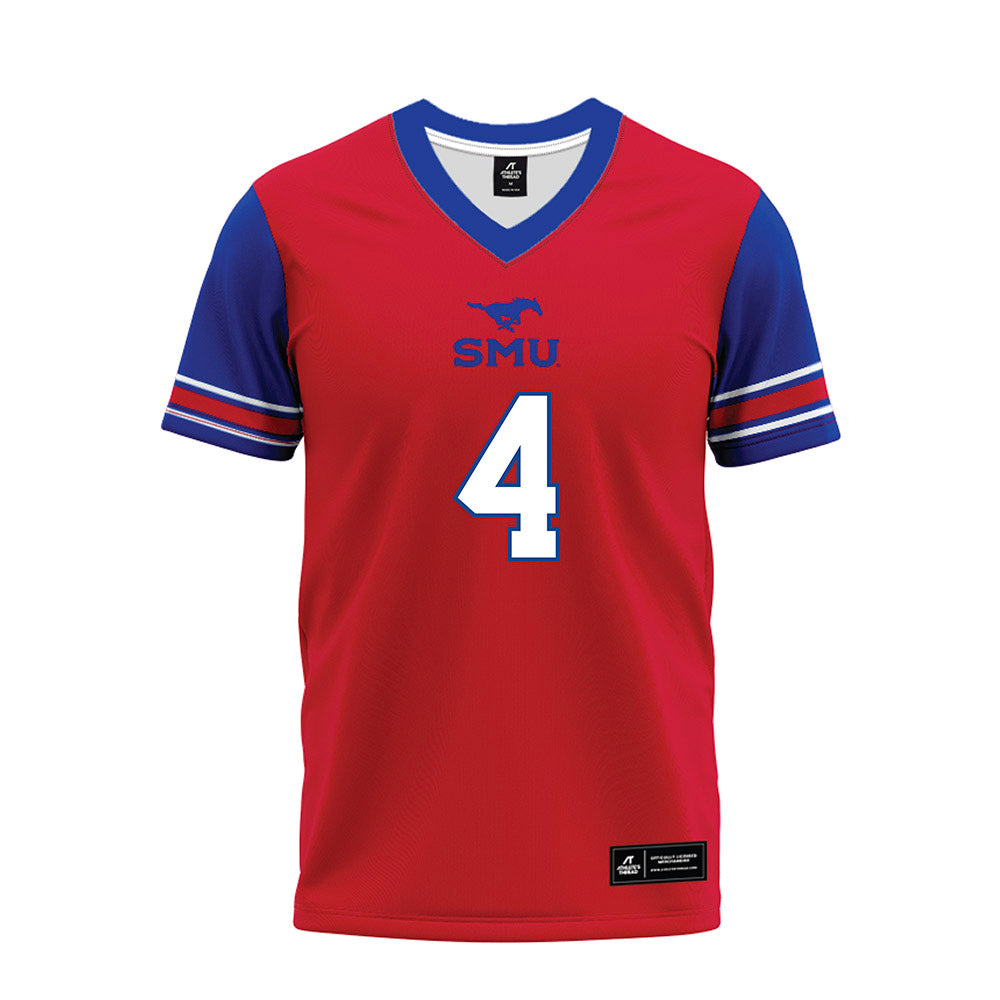SMU - NCAA Football : Terry Webb - Red Premium Football Jersey-0