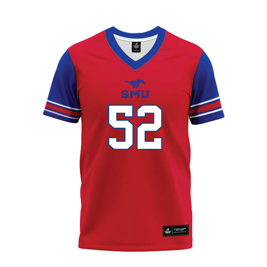 SMU - NCAA Football : Jahkai Lang - Red Premium Football Jersey-0
