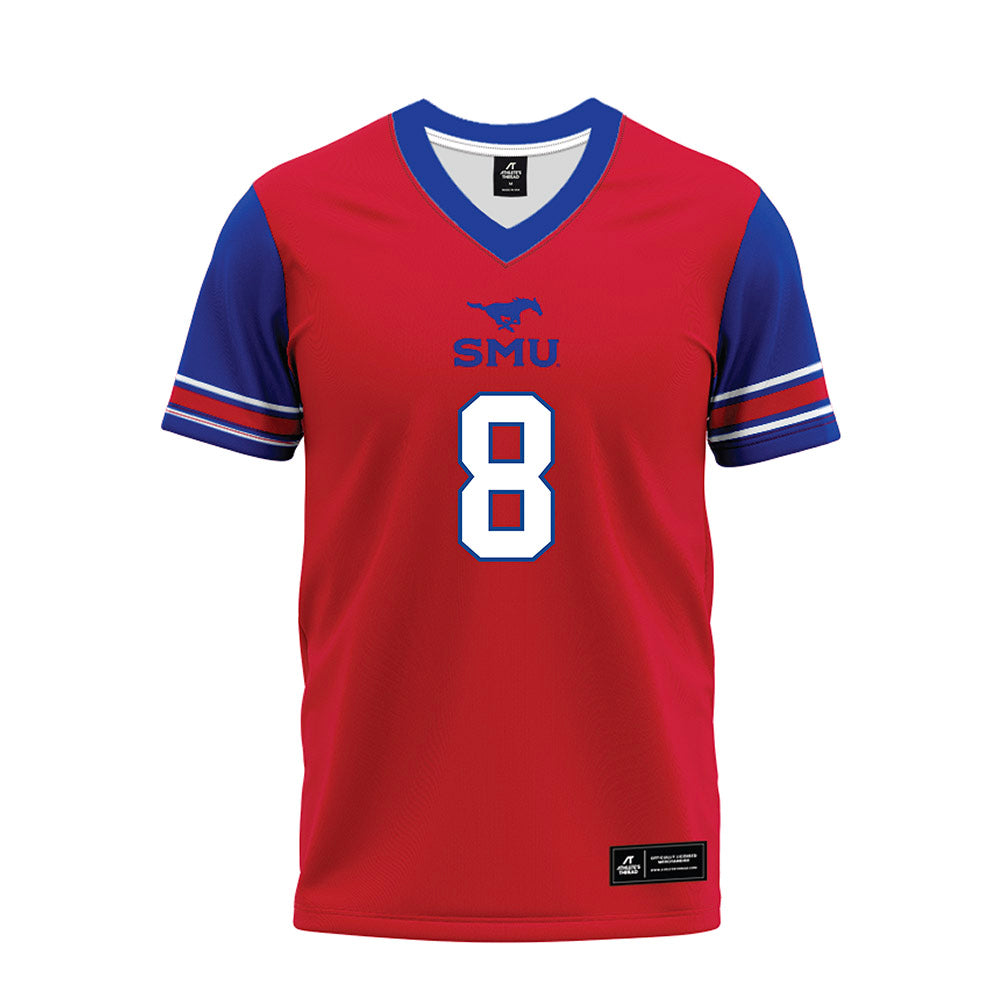 SMU - NCAA Football : Marcellus Barnes Jr - Red Premium Football Jersey-0