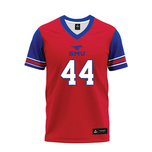 SMU - NCAA Football : Stone Eby - Red Premium Football Jersey