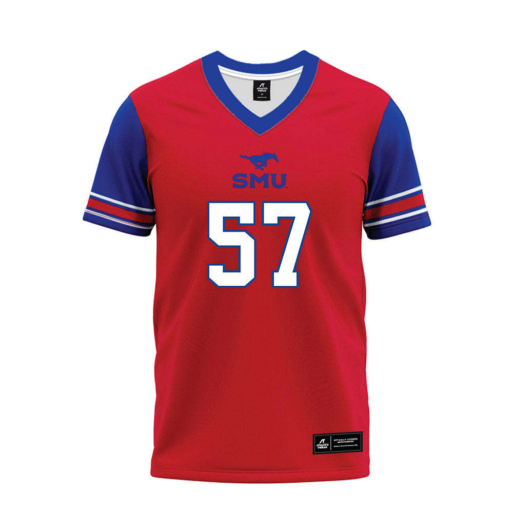 SMU - NCAA Football : Henry Douglass - Red Premium Football Jersey-0