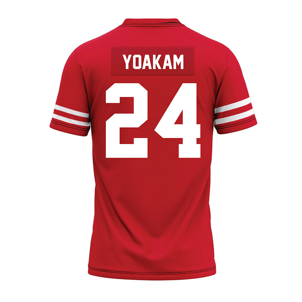 Houston - NCAA Football : Zac Yoakam - Red Premium Football Jersey-1