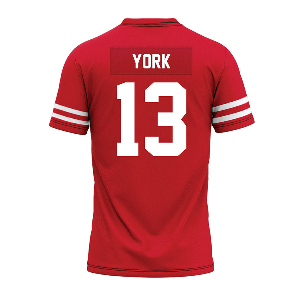 Houston - NCAA Football : Jayden York - Red Premium Football Jersey-1