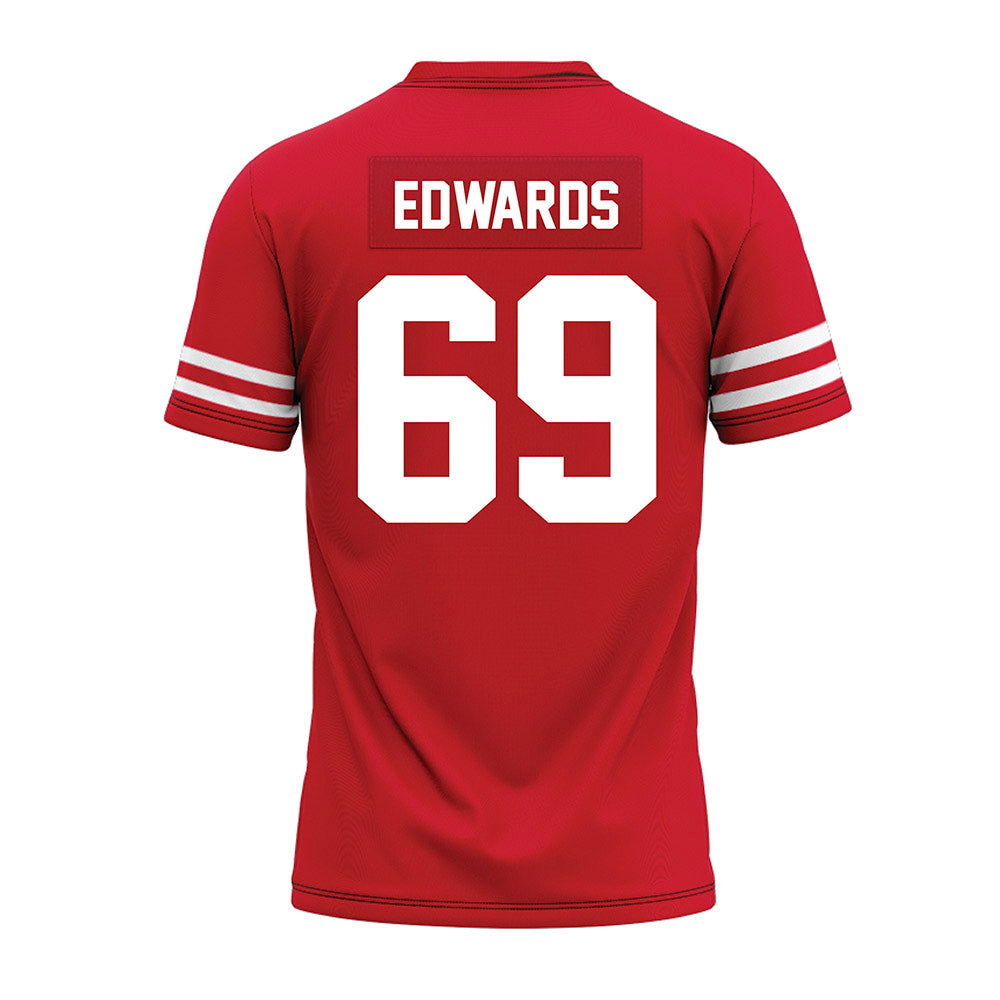 Houston - NCAA Football : Weston Edwards - Red Premium Football Jersey-1