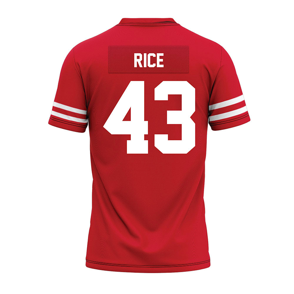 Houston - NCAA Football : Sheldon Rice - Red Premium Football Jersey-1