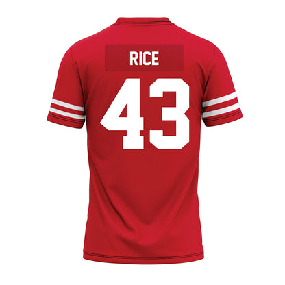 Houston - NCAA Football : Sheldon Rice - Red Premium Football Jersey-1