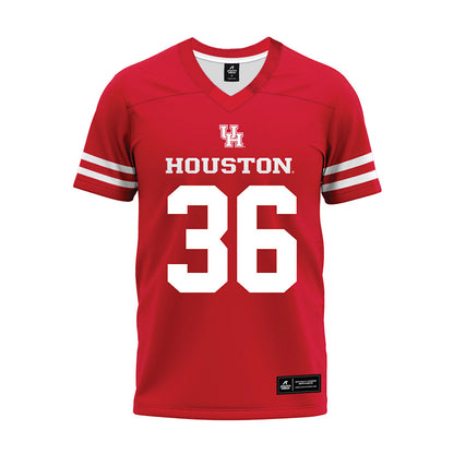 Houston - NCAA Football : Jalen Garner - Red Premium Football Jersey-0