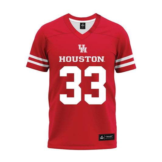Houston - NCAA Football : Johnsley Barbas - Red Premium Football Jersey-0