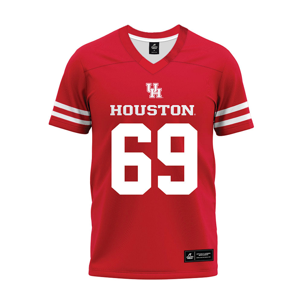 Houston - NCAA Football : Weston Edwards - Red Premium Football Jersey-0
