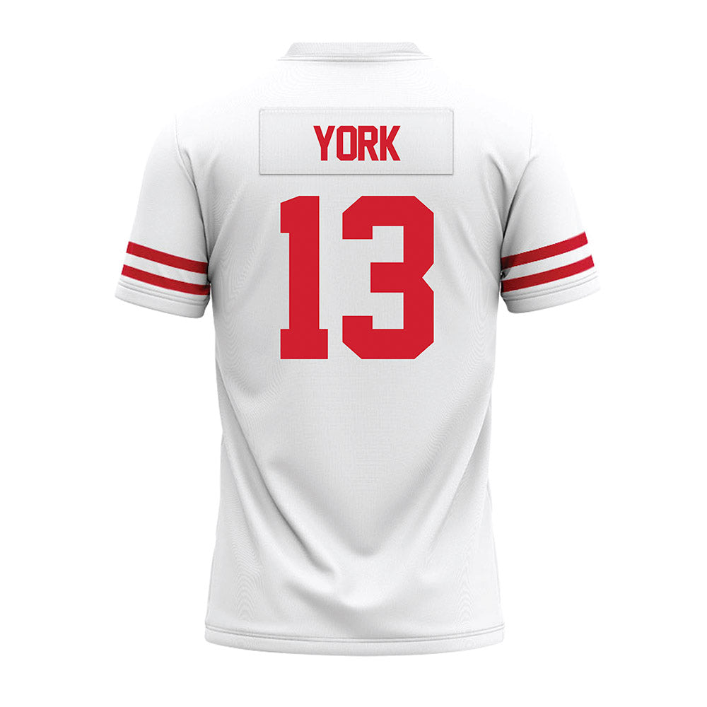 Houston - NCAA Football : Jayden York - White Premium Football Jersey-1